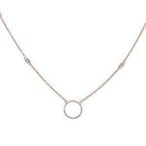 .16ct 14kt rose gold diamond trendy circle penda